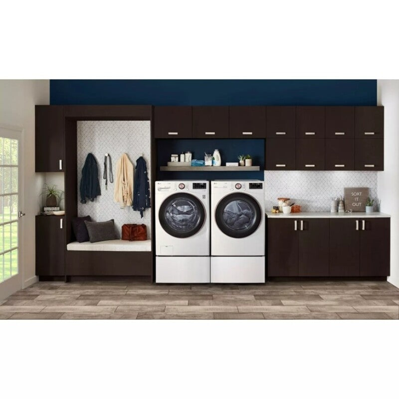 LG 7.4 Cu. Ft. Large Capacity Front Load Gas Dryer - White - White (DLGX4001W)