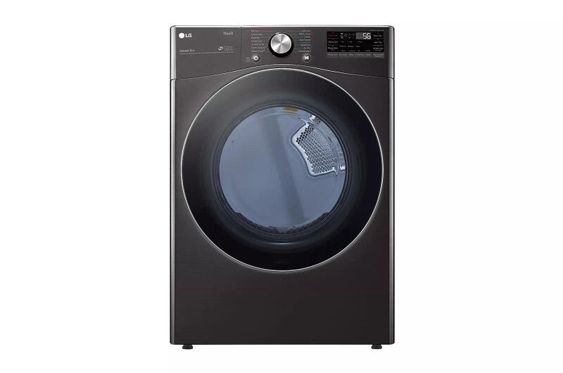 LG 7.4 Cu. Ft. Ultra Large Capacity Smart Wi-fi Enabled Front Load Gas Dryer With Turbosteam™ And Built-in Intelligence - Black Steel (DLGX4201B)
