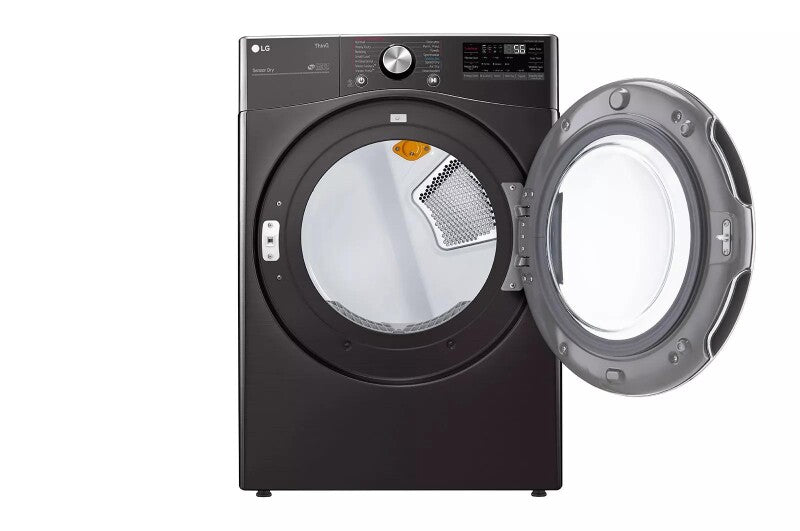 LG 7.4 Cu. Ft. Ultra Large Capacity Smart Wi-fi Enabled Front Load Gas Dryer With Turbosteam™ And Built-in Intelligence - Black Steel (DLGX4201B)