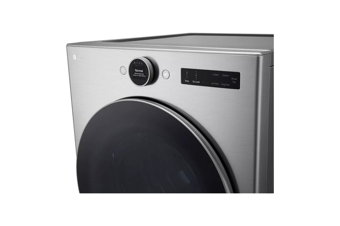 LG 7.4 Cu. Ft. Ultra Large Capacity Smart Front Load Gas Dryer With Sensor Dry & Steam Technology - Graphite Steel (DLGX5501V)