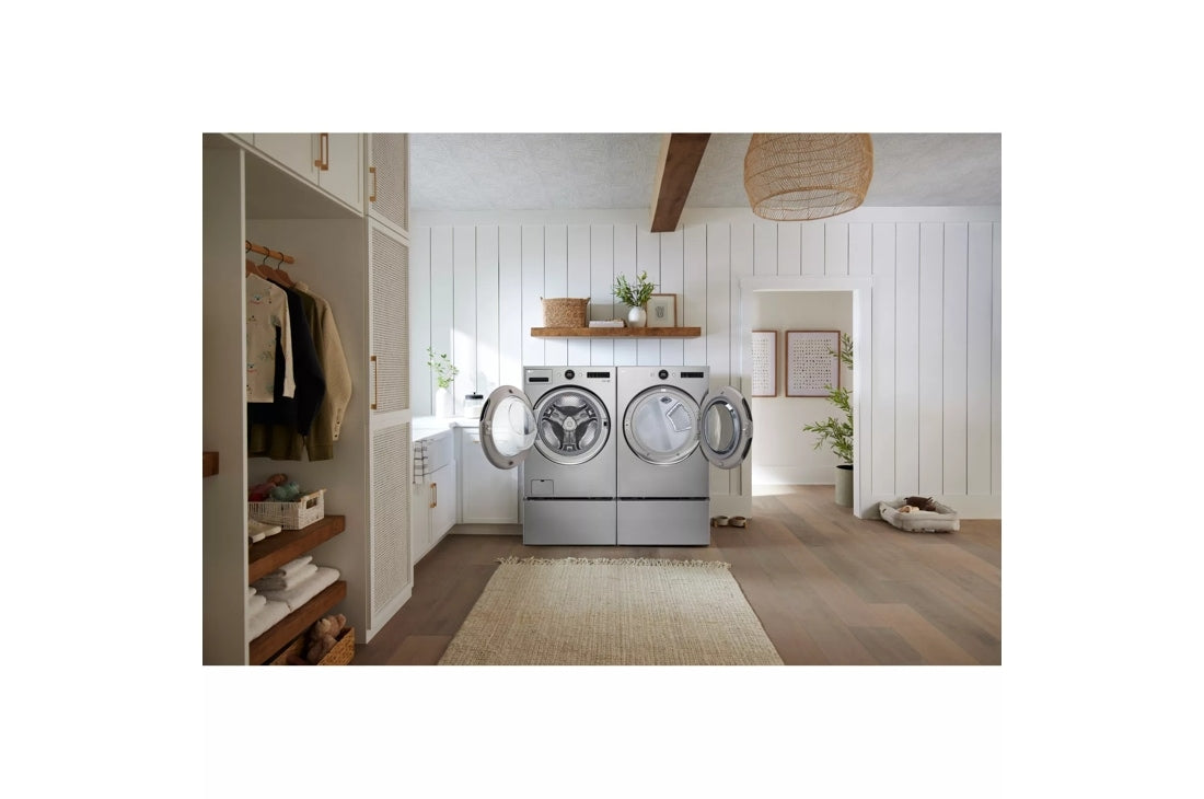 LG 7.4 Cu. Ft. Ultra Large Capacity Smart Front Load Gas Dryer With Sensor Dry & Steam Technology - Graphite Steel (DLGX5501V)