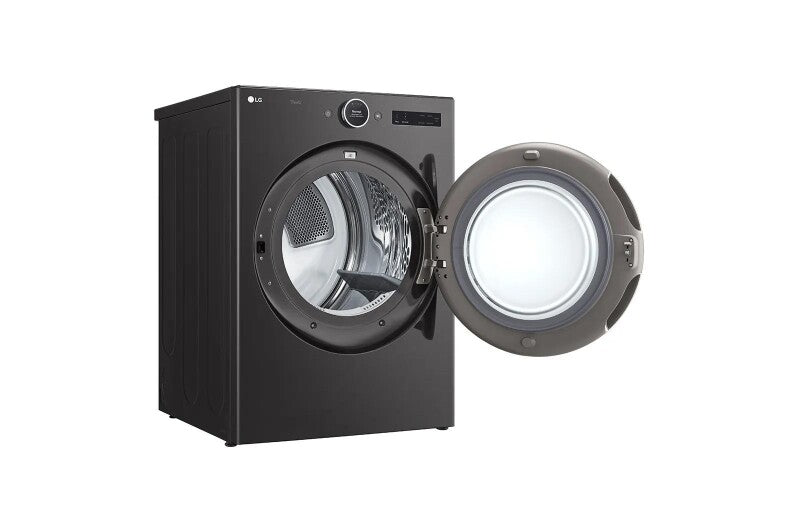 LG 7.4 Cu. Ft. Ultra Large Capacity Smart Front Load Gas Dryer With Built-in Intelligence & Turbosteam® - Black Steel (DLGX6701B)