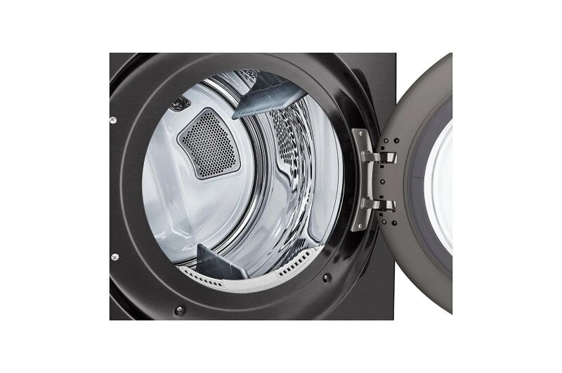 LG 7.4 Cu. Ft. Ultra Large Capacity Smart Front Load Gas Dryer With Built-in Intelligence & Turbosteam® - Black Steel (DLGX6701B)