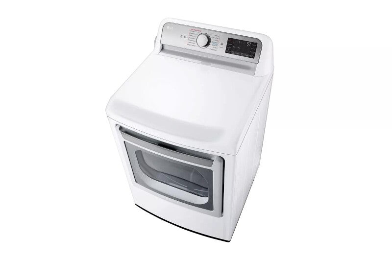 LG 7.3 cu. ft. Ultra Large Capacity Smart wi-fi Enabled Rear Control Gas Dryer with TurboSteam™ - White (DLGX7901WE)