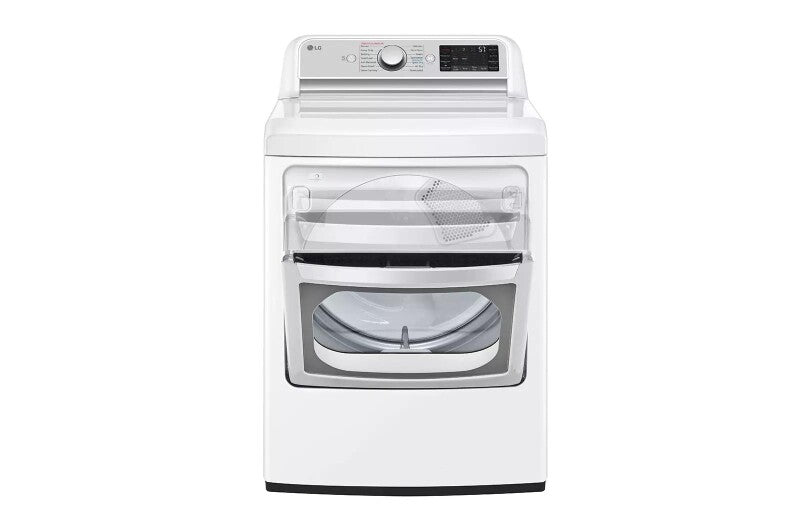 LG 7.3 cu. ft. Ultra Large Capacity Smart wi-fi Enabled Rear Control Gas Dryer with TurboSteam™ - White (DLGX7901WE)