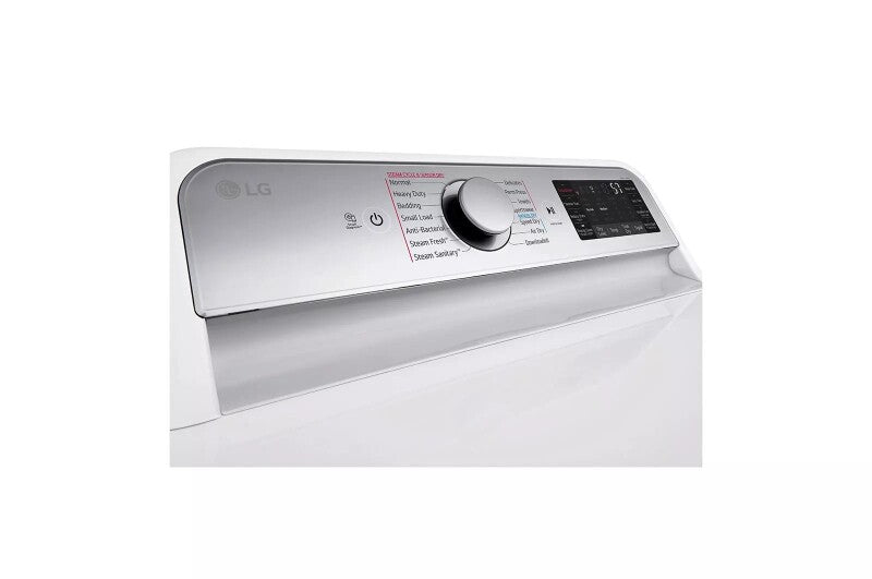 LG 7.3 cu. ft. Ultra Large Capacity Smart wi-fi Enabled Rear Control Gas Dryer with TurboSteam™ - White (DLGX7901WE)