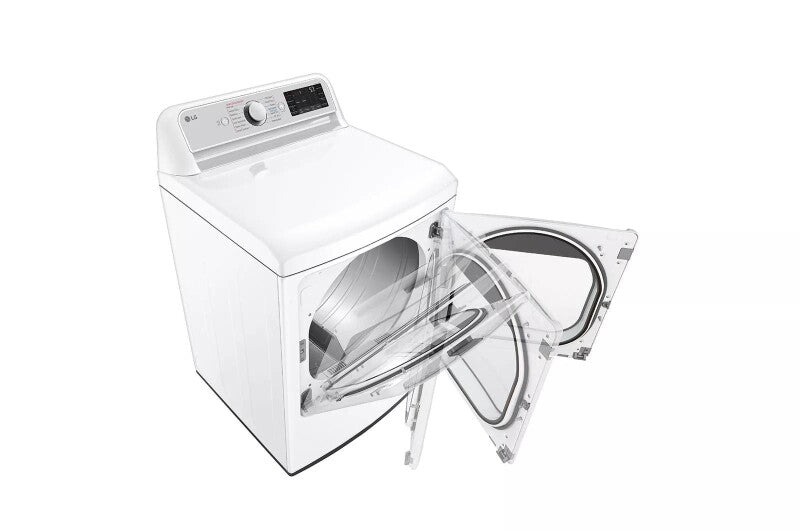 LG 7.3 cu. ft. Ultra Large Capacity Smart wi-fi Enabled Rear Control Gas Dryer with TurboSteam™ - White (DLGX7901WE)