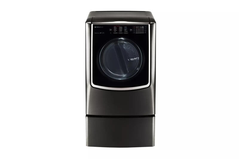 LG Signature LG SIGNATURE 9.0 cu. ft. Large Smart wi-fi Enabled Gas Dryer w/ TurboSteam™ - Black Stainless Steel (DLGX9501K)