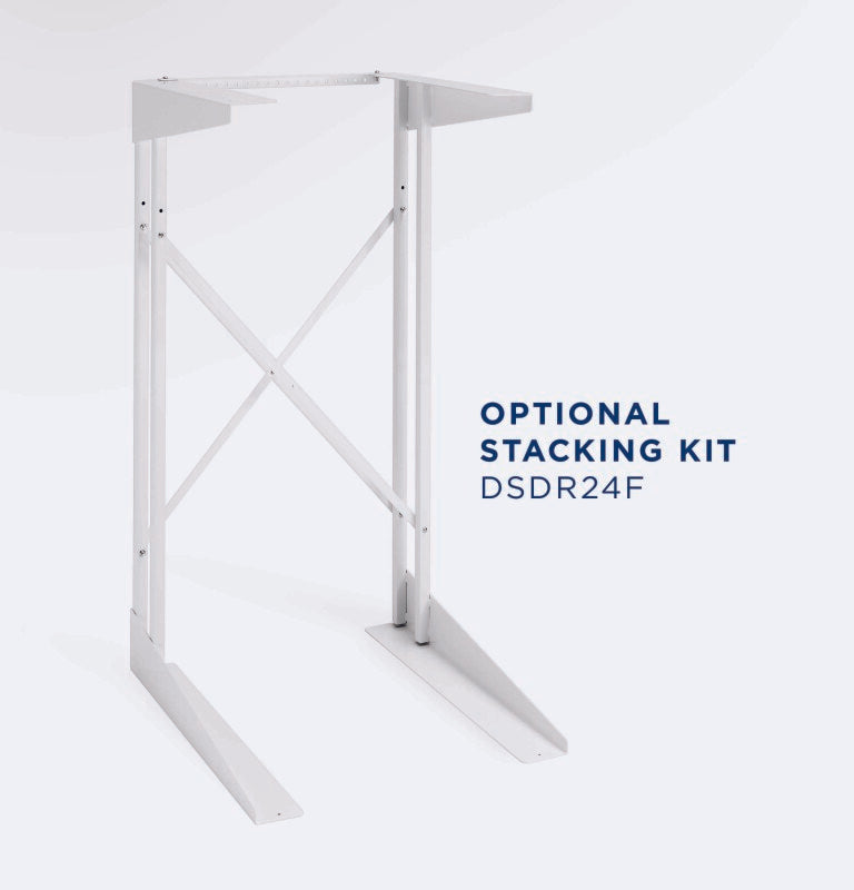 GE Spacemaker 120V 3.6 cu. ft. Capacity Stationary Electric Dryer - White (DSKS333ECWW)