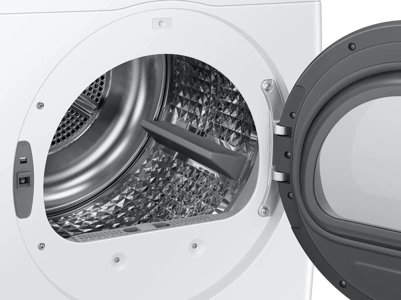 SAMSUNG 24 Inch Smart Electric Dryer with 4.0 Cu. Ft. Capacity, 15 Dry Cycles, 12 Dry Options, AI Smart Dial, Wi-Fi Connectivity, Sensor Dry, Lint Filter Indicator, Internal Drum Light, Reversible Door, and Stainless Steel Drum - White (DV25B6900EW)