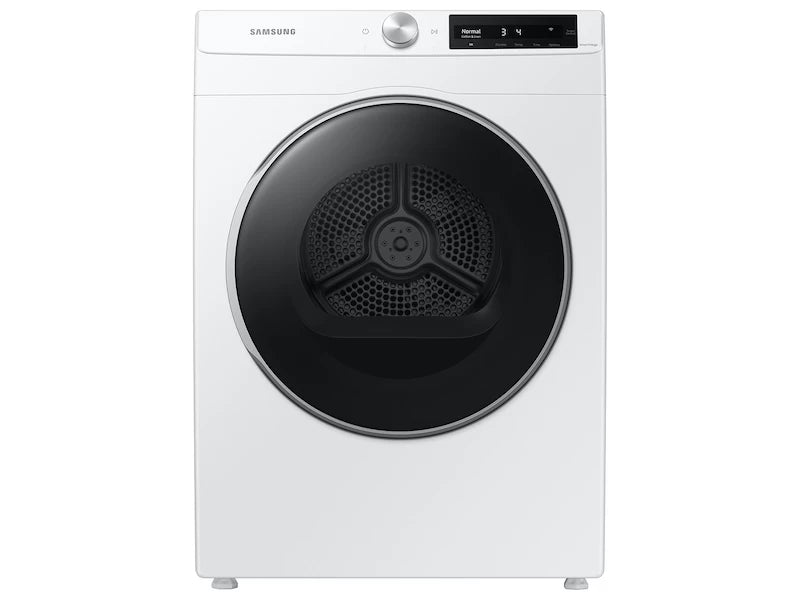SAMSUNG 24 Inch Smart Electric Dryer with 4.0 Cu. Ft. Capacity, 15 Dry Cycles, 12 Dry Options, AI Smart Dial, Wi-Fi Connectivity, Sensor Dry, Lint Filter Indicator, Internal Drum Light, Reversible Door, and Stainless Steel Drum - White (DV25B6900EW)