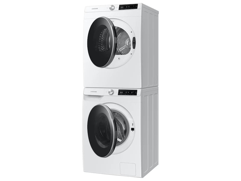 SAMSUNG 24 Inch Smart Electric Dryer with 4.0 Cu. Ft. Capacity, 15 Dry Cycles, 12 Dry Options, AI Smart Dial, Wi-Fi Connectivity, Sensor Dry, Lint Filter Indicator, Internal Drum Light, Reversible Door, and Stainless Steel Drum - White (DV25B6900EW)