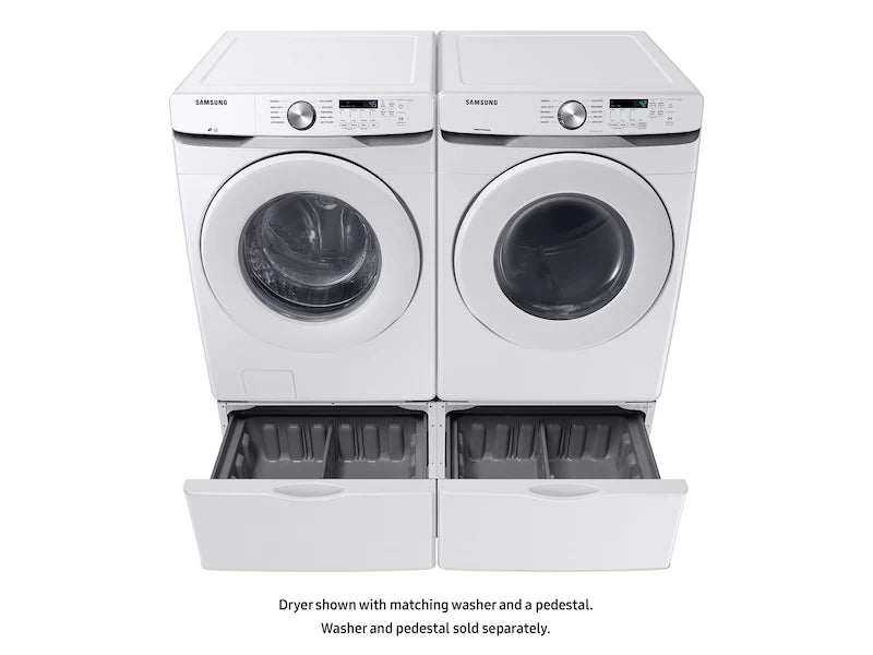 Samsung 7.5 cu. ft. Electric Dryer with Sensor Dry in White - White (DVE45T6000WA3)