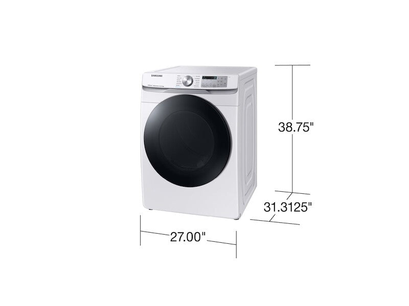 Samsung 7.5 cu. ft. Smart Gas Dryer with Steam Sanitize+ in White - White (DVG45B6300WA3)