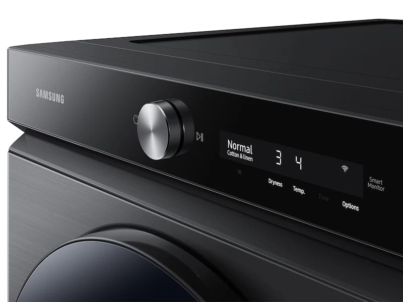 Samsung Bespoke 7.6 cu. ft. Ultra Capacity Gas Dryer with Super Speed Dry and AI Smart Dial in Brushed Black - Brushed Black (DVG53BB8700VA3)