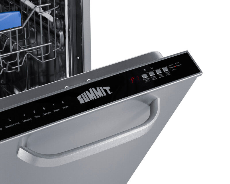 SUMMIT 18" Wide Built-In Dishwasher, ADA Compliant - Stainless Steel (DW185SSADA)