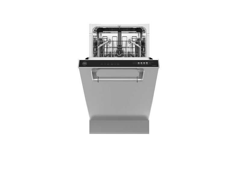 BERTAZZONI 18 inch Dishwasher Standard Tub with Panel and Bar Handle, 8 place settings, 51 dB, 6 wash cycles - Stainless Steel (DW18S2IXV)