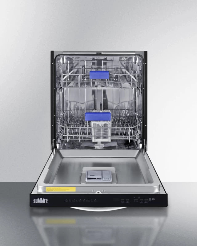 SUMMIT 24" Wide Built-In Dishwasher, ADA Compliant - Black (DW243BADA)