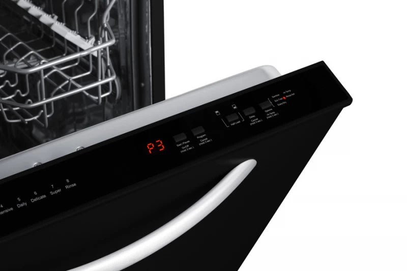 SUMMIT 24" Wide Built-In Dishwasher, ADA Compliant - Black (DW243BADA)