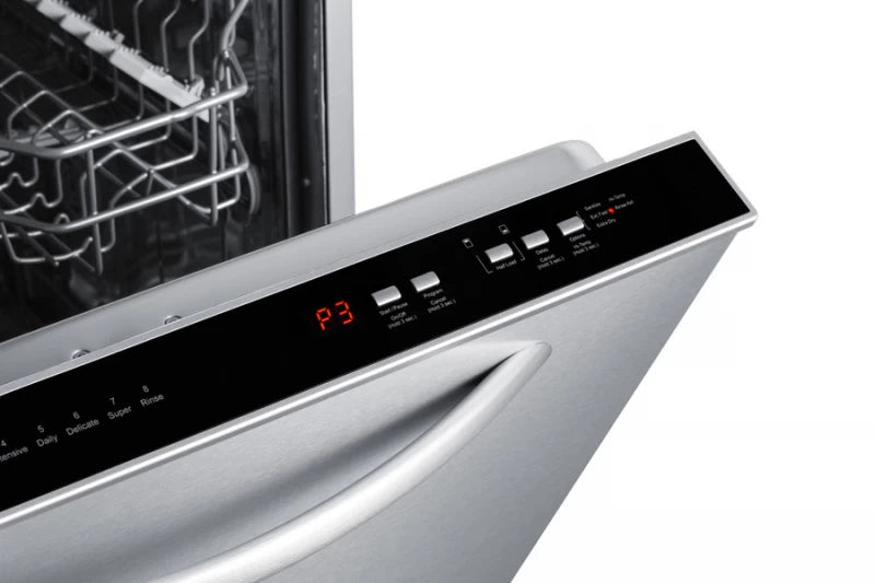 SUMMIT 24" Wide Built-In Dishwasher, ADA Compliant - Stainless Look (DW244SSADA)