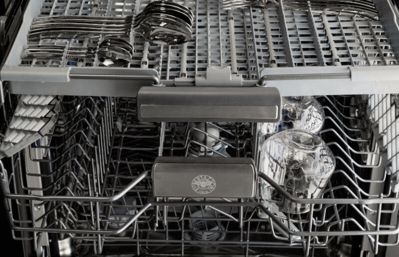 BERTAZZONI 24 inch Dishwasher Tall Tub with Panel and Bar Handle, 16 place settings, 39 dB, 8 wash cycles - Stainless Steel (DW24T3IXT)