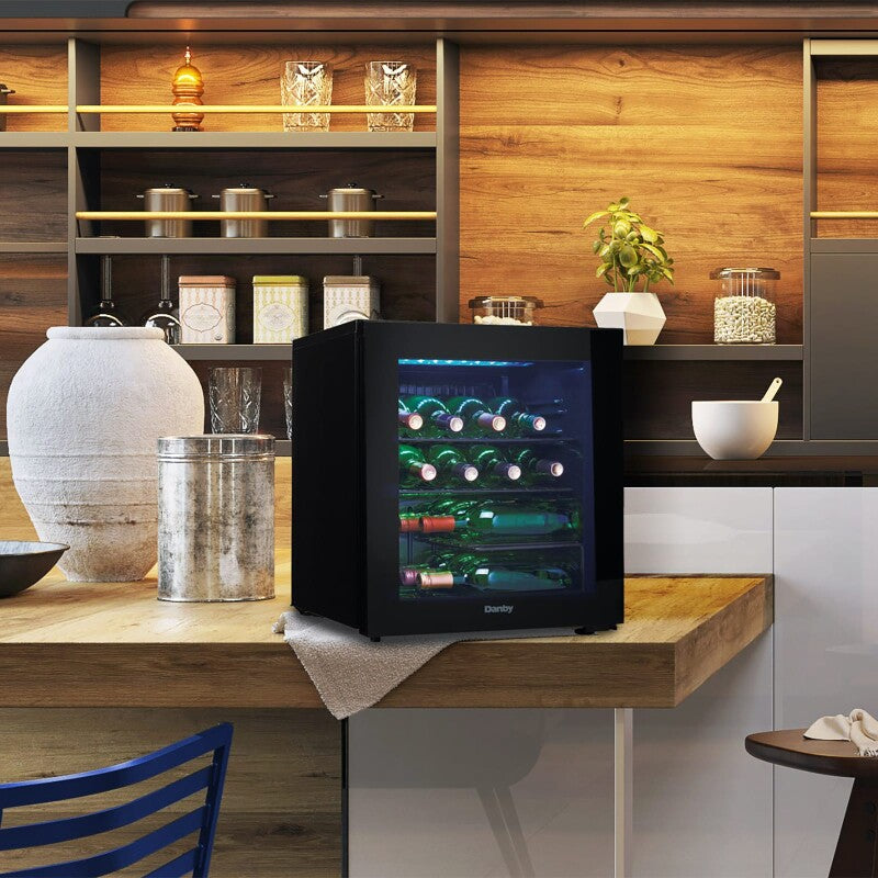 DANBY Danby 16 Bottle Free-Standing Wine Cooler in Black -  (DWC018A1BDB)