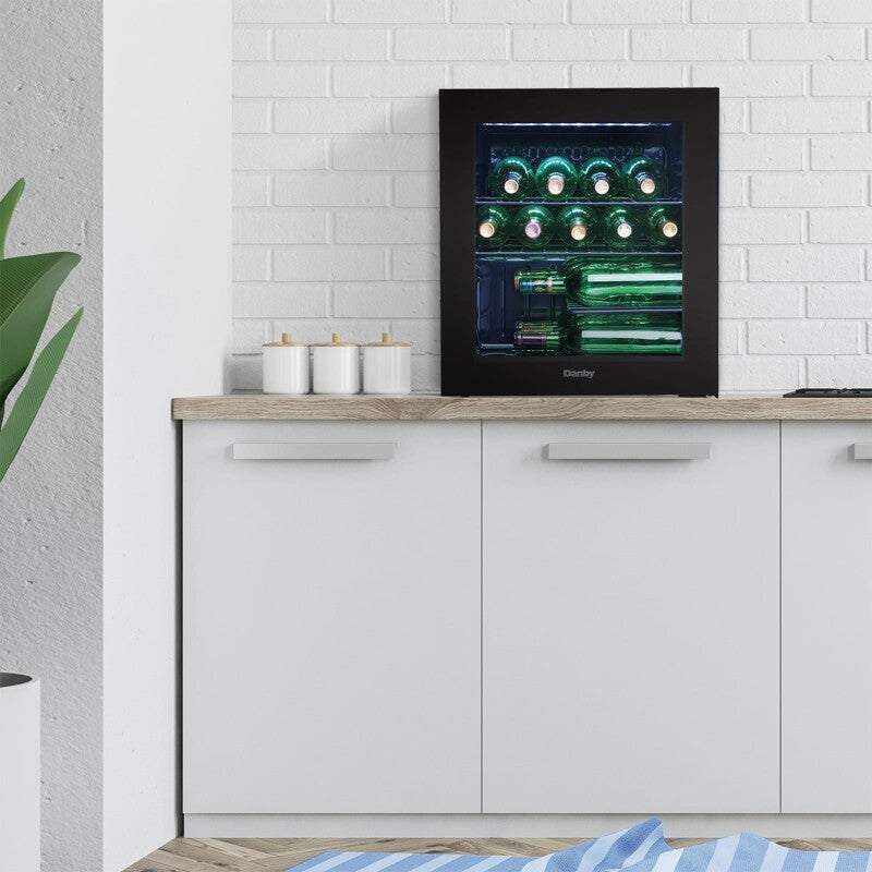 DANBY Danby 16 Bottle Free-Standing Wine Cooler in Black -  (DWC018A1BDB)
