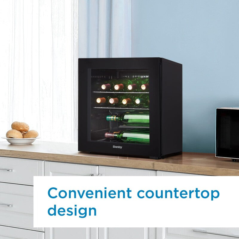 DANBY Danby 16 Bottle Free-Standing Wine Cooler in Black -  (DWC018A1BDB)