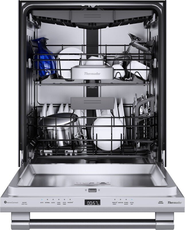 Thermador Emerald 24" Top Control Smart Built-In Tub Dishwasher with 3rd Rack and PowerBoost, 48 dBA - Stainless Steel (DWHD640EFP)