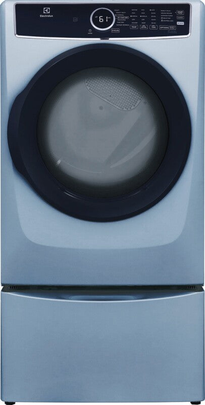 ELECTROLUX Front Load Perfect Steam Electric Dryer with Instant Refresh ? 8.0 Cu. Ft. - Glacier Blue (ELFE7437AG)