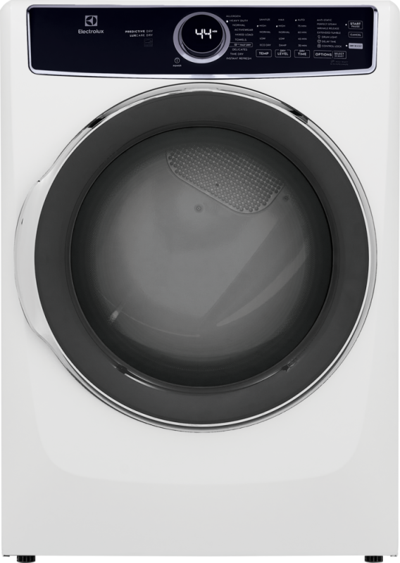 ELECTROLUX Front Load Perfect Steam Electric Dryer with Predictive Dry™ and Instant Refresh ? 8.0 Cu. Ft. - White (ELFE7537AW)