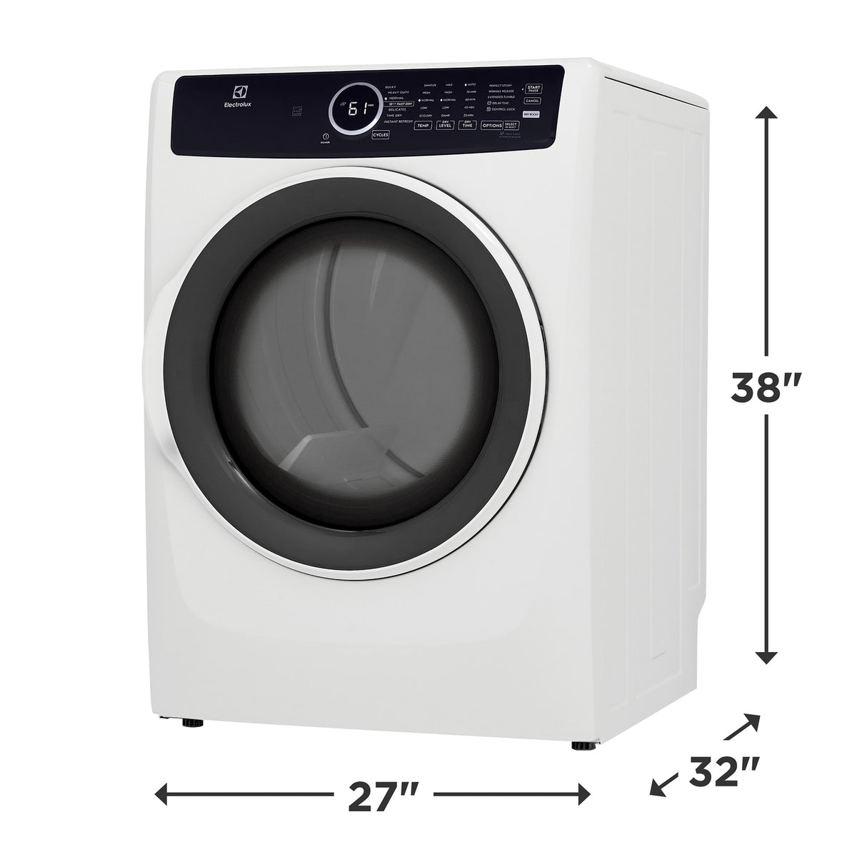 Electrolux Front Load Perfect Steam Gas Dryer with Instant Refresh ? 8.0 Cu. Ft. - White (ELFG7437AW)