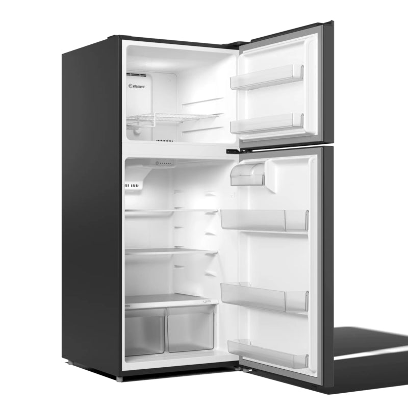 ELEMENT APPLIANCE 27.7-Inch Element 17.6 cu. ft. Top Freezer Refrigerator - Black (ENR18TFGCB)