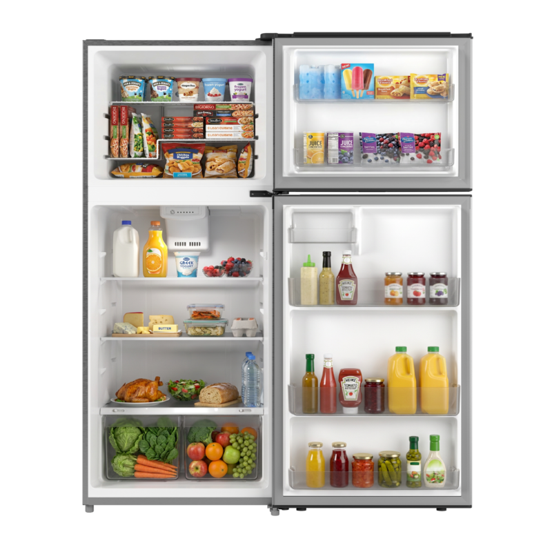 ELEMENT APPLIANCE 27.7-Inch 17.6 Cu. Ft. Top Freezer Refrigerator - Stainless (ENR18TFGCS)