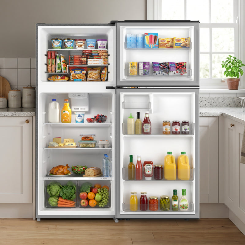 ELEMENT APPLIANCE 27.7-Inch 17.6 Cu. Ft. Top Freezer Refrigerator - Stainless (ENR18TFGCS)