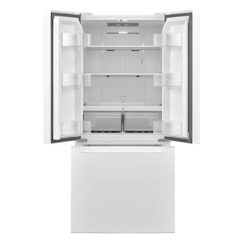 ELEMENT APPLIANCE 18.4 CF French Door, Glass Shelves, E-STAR, 30" Wide - White (ERFD19CGCW)