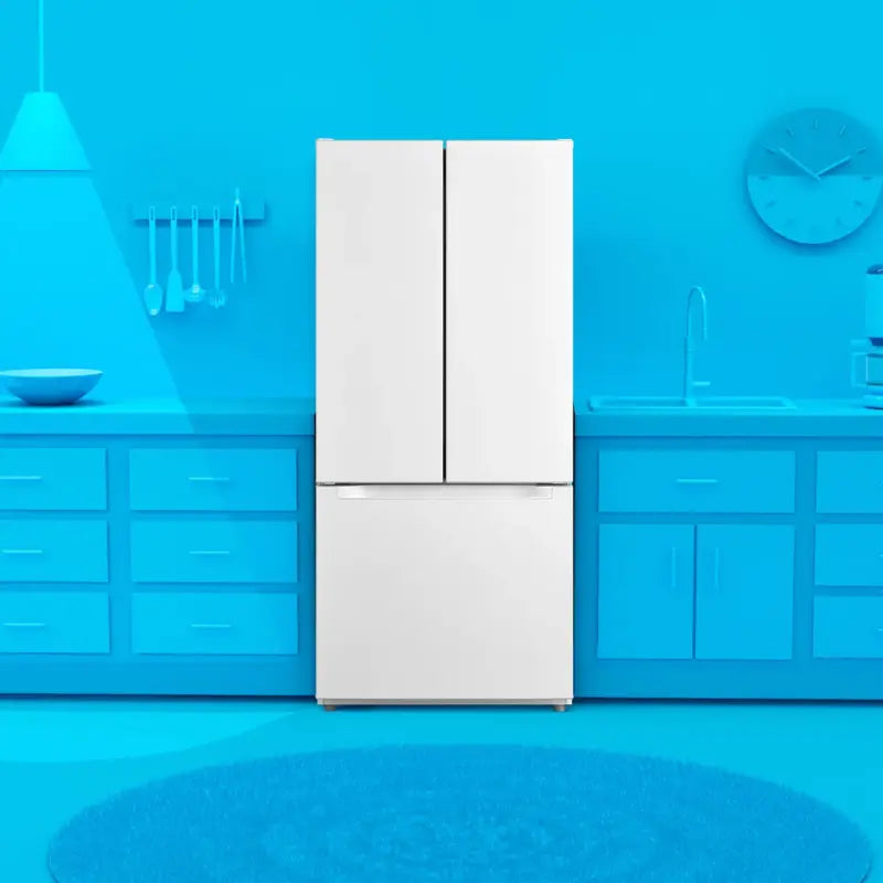 ELEMENT APPLIANCE 18.4 CF French Door, Glass Shelves, E-STAR, 30" Wide - White (ERFD19CGCW)