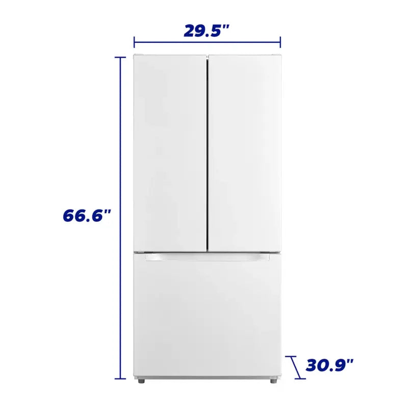 ELEMENT APPLIANCE 18.4 CF French Door, Glass Shelves, E-STAR, 30" Wide - White (ERFD19CGCW)
