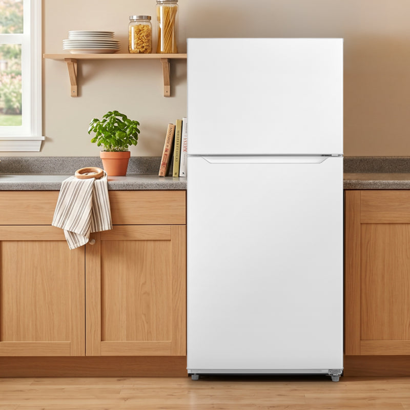 ELEMENT APPLIANCE 27.6-Inch 14.2 Cu. Ft. Top Freezer Refrigerator - White (ERT14CSCW)