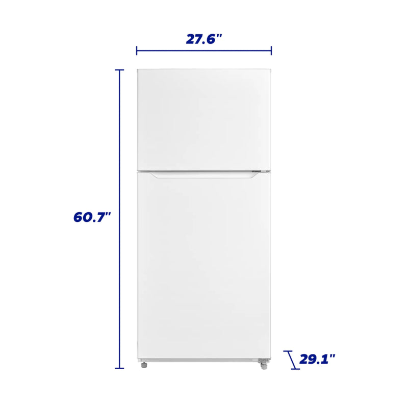 ELEMENT APPLIANCE 27.6-Inch Element 14.2 cu. ft. Top Freezer Refrigerator - White - White (ERT14CSCW)