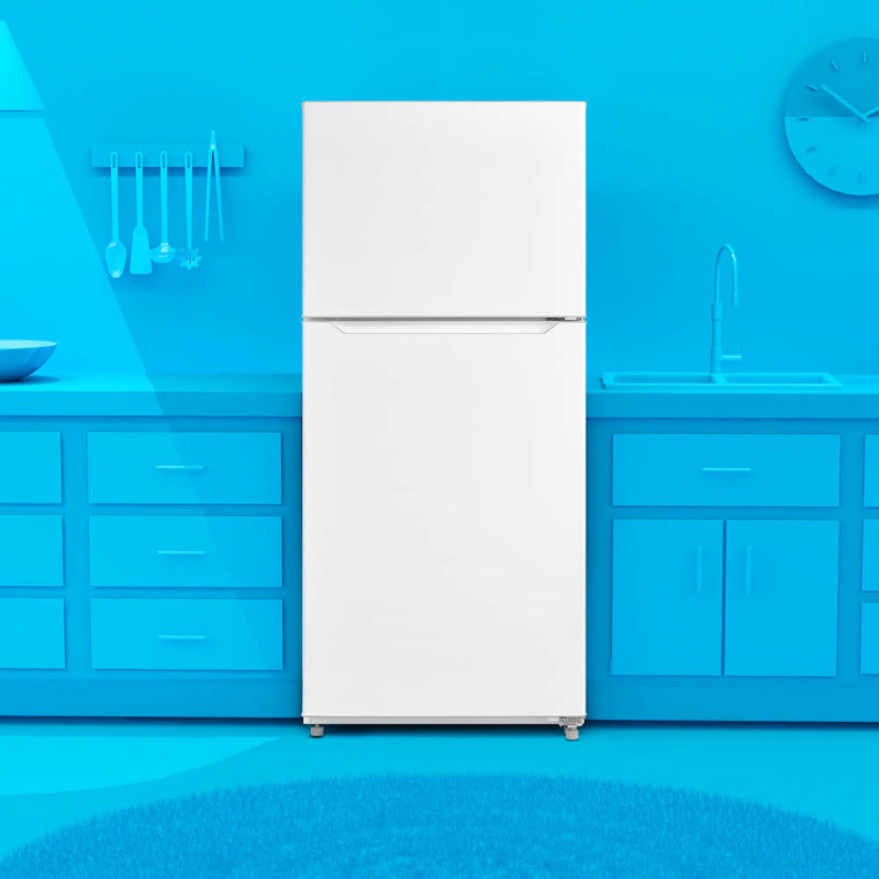 ELEMENT APPLIANCE 27.6-Inch Element 14.2 cu. ft. Top Freezer Refrigerator - White - White (ERT14CSCW)