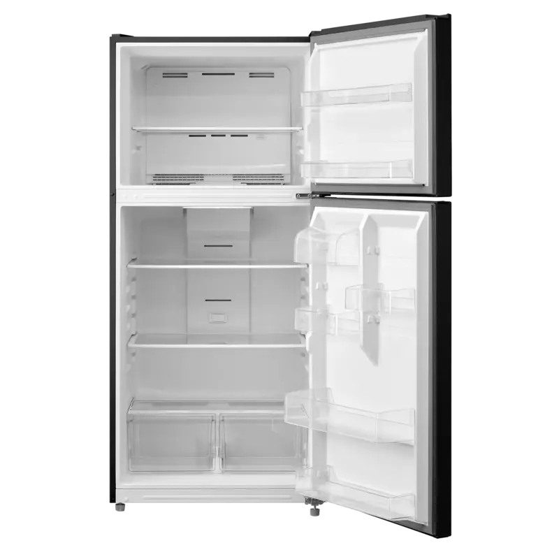 ELEMENT APPLIANCE 20.5 CF Top Mount Refrigerator, Glass Shelves, E-STAR - Black (ERT21CSCB)