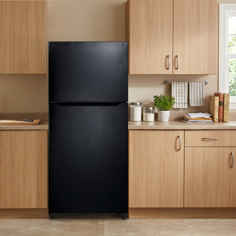ELEMENT APPLIANCE 29.5-Inch 20.5 Cu. Ft. Top Freezer Refrigerator - Black (ERT21CSCB)