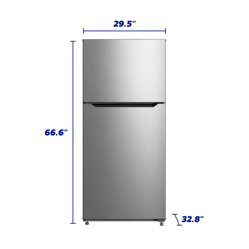 ELEMENT APPLIANCE 20.5 CF Top Mount Refrigerator, Glass Shelves, E-STAR - Stainless Steel (ERT21CSCS)