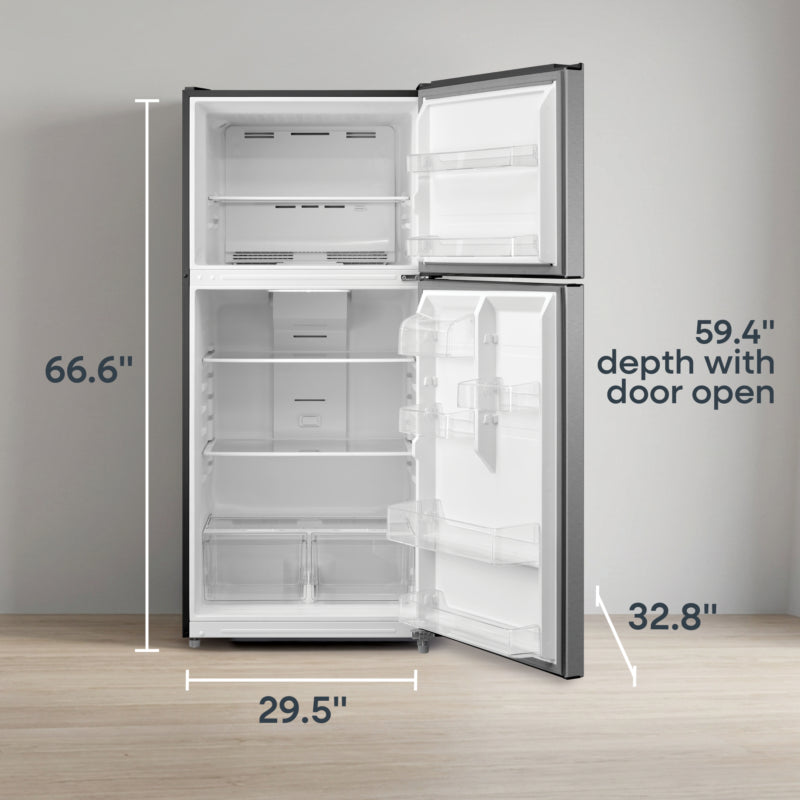 ELEMENT APPLIANCE 29.5-Inch 20.5 Cu. Ft. Top Freezer Refrigerator - Stainless Steel (ERT21CSCS)