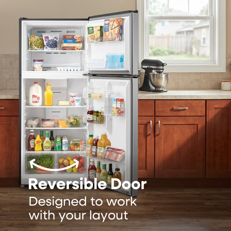 ELEMENT APPLIANCE 29.5-Inch 20.5 Cu. Ft. Top Freezer Refrigerator - Stainless Steel (ERT21CSCS)