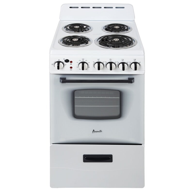 AVANTI Avanti 20" Electric Range Oven with Framed Glass Door - White / 2.1 cu. ft. -  (ERU200P0W)