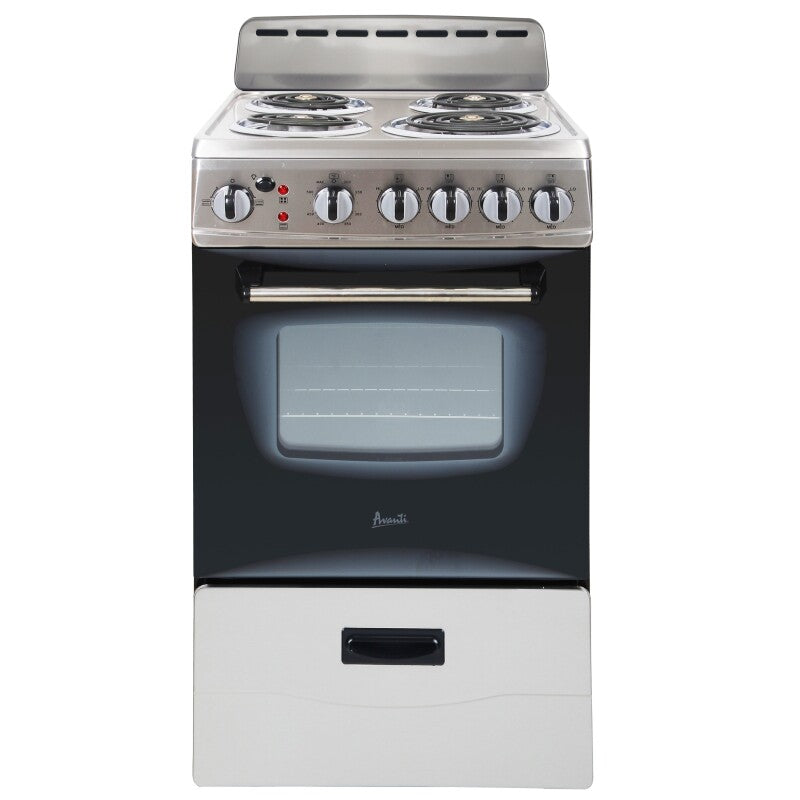 AVANTI Avanti 20" Electric Range Oven with Framed Glass Door - Stainless Steel / 2.1 cu. ft. -  (ERU200P3S)