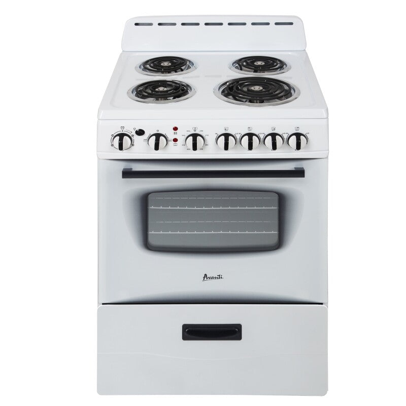 AVANTI Avanti 24" Electric Range Oven with Framed Glass Door - White / 2.6 cu. ft. -  (ERU240P0W)