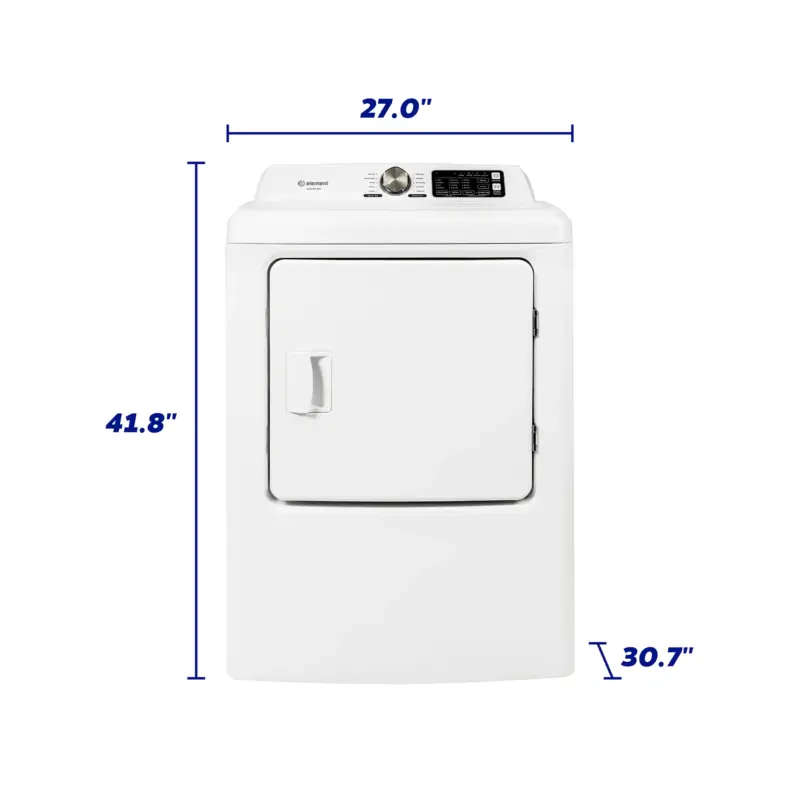 ELEMENT APPLIANCE 7.0 CF Electric Dryer, Sensor Drying - White (ETD7027ECW)